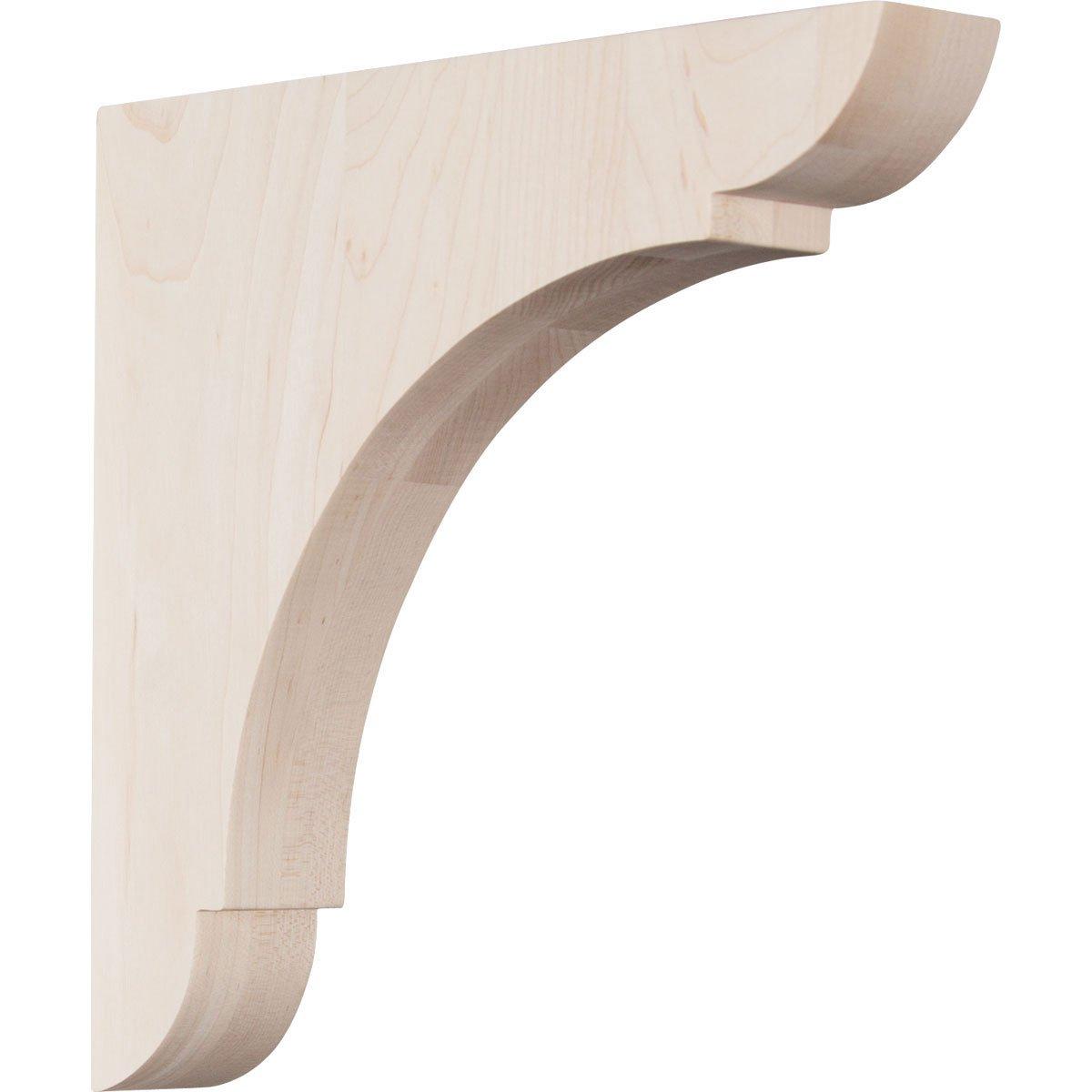 Ekena Millwork 1 3/4"W x 10"D x 10"H Large Olympic Wood Bracket, Rubberwood