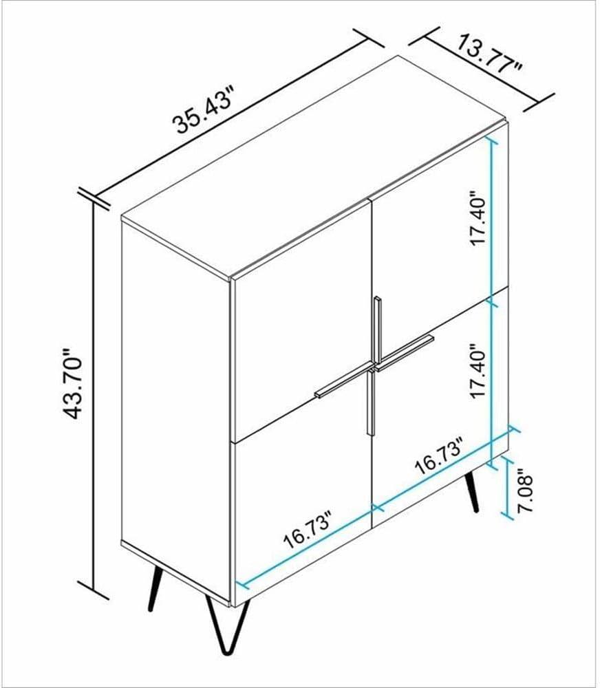 Beekman 43.7 Low Cabinet with 4 Shelves