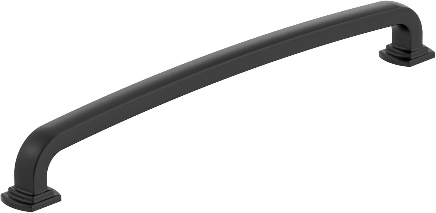 Amerock Surpass 8-13/16 inch (224mm) Center-to-Center Matte Black Cabinet Pull