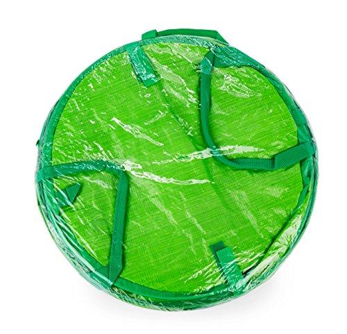 Camco 42983 Pop-Up Recycle Container with Zip-to-Close Lid - 18" x 24", Green
