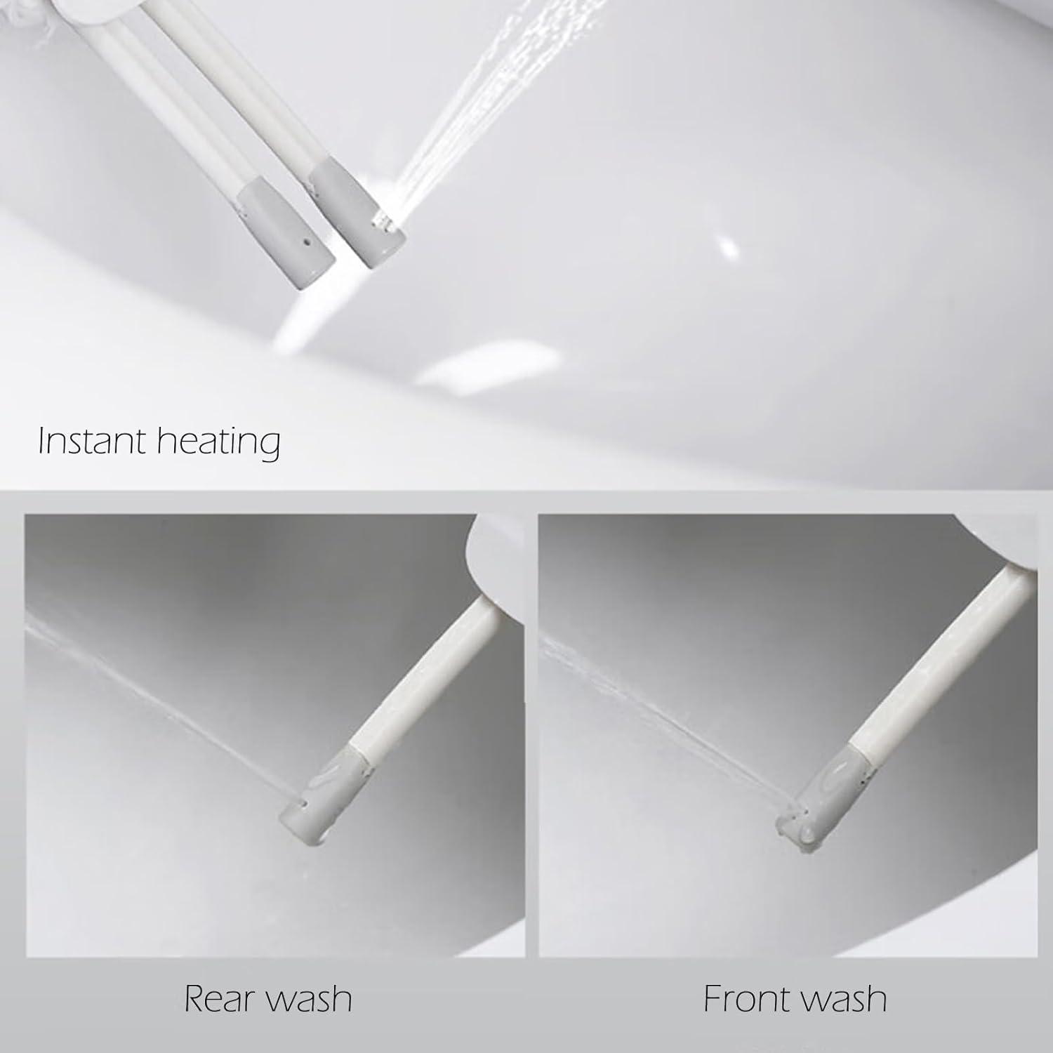 MyDepot Non-Electric Elongated Bidet Toilet Seat with Dual-Mode Nozzle