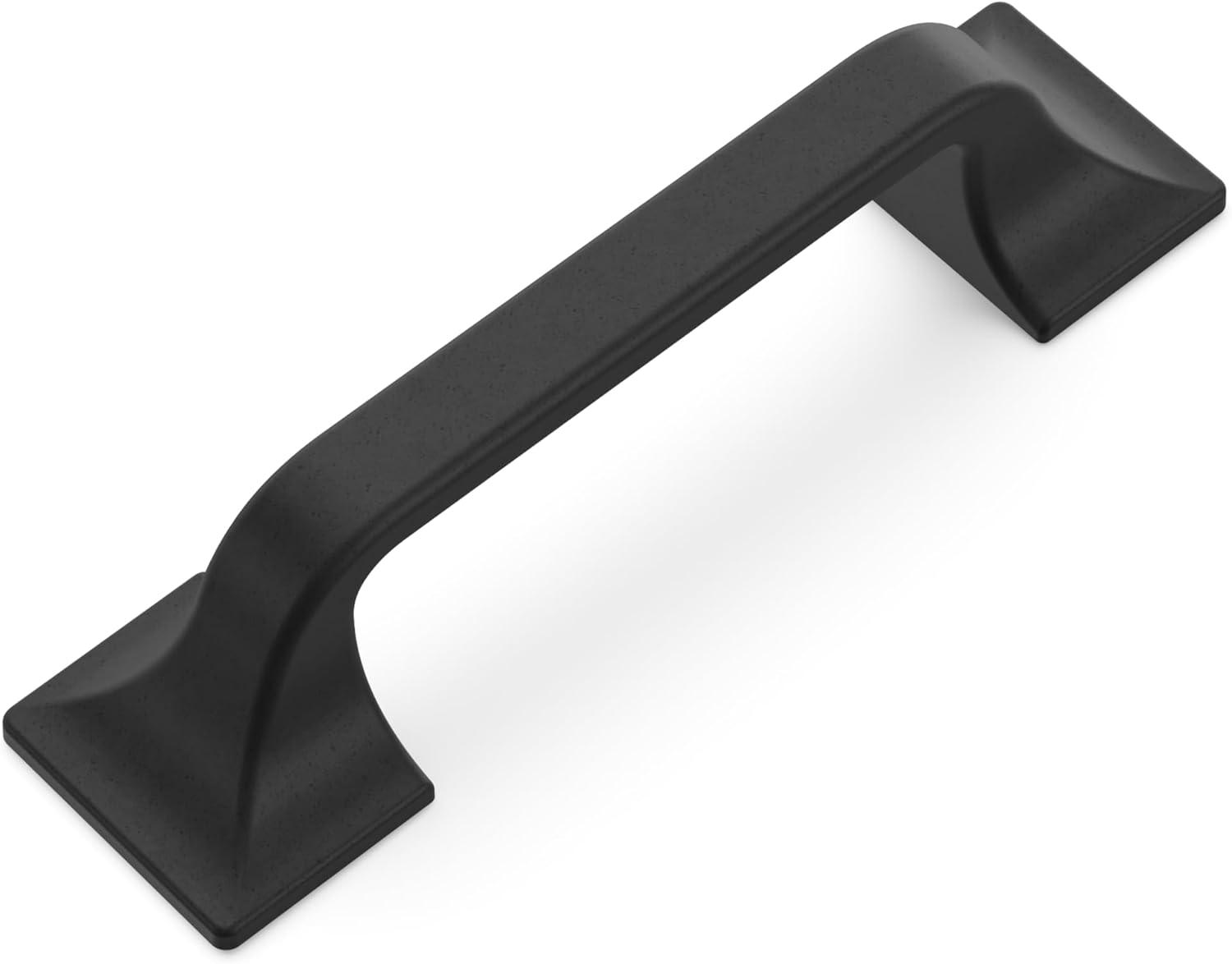 Hickory Hardware Forge Collection Handle Pull - 3" Center to Center Cabinet Pull Black Iron - Farmhouse Hardware for Drawers & Cabinets (Set of 10)