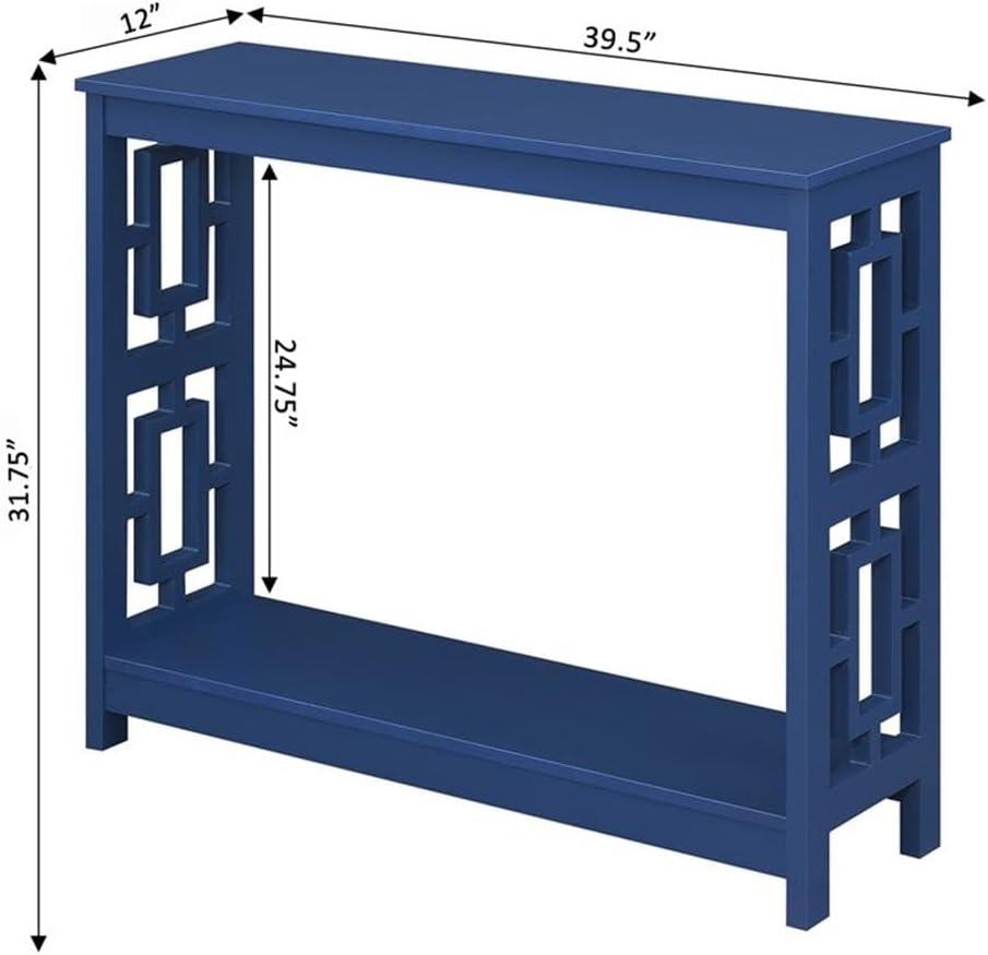 Convenience Concepts Town Square Console Table, Cobalt Blue