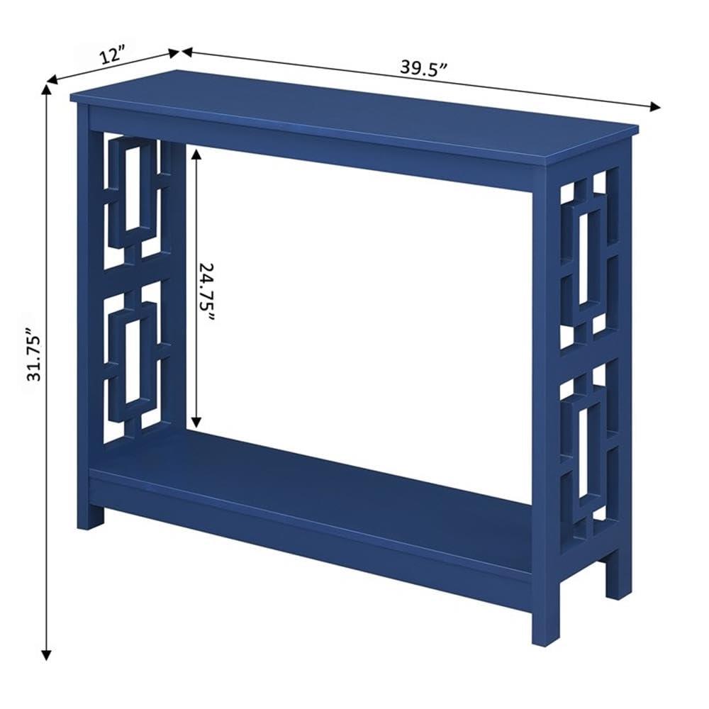 Convenience Concepts Town Square Console Table, Cobalt Blue