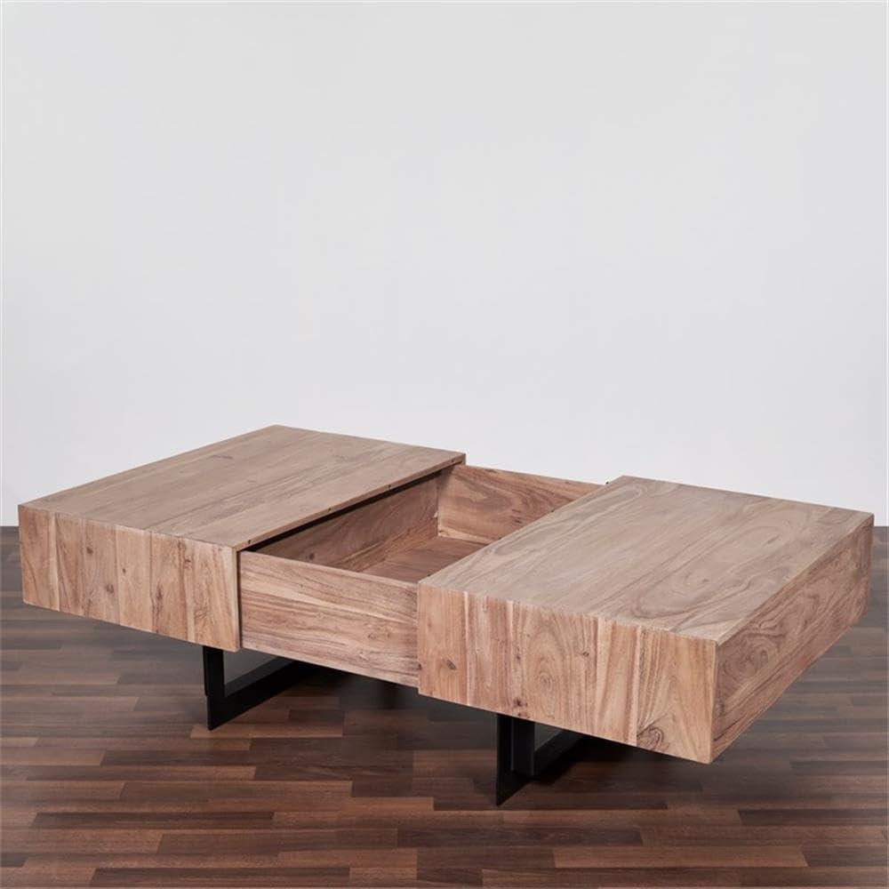 Mullins Extendable Sled Coffee Table with Storage