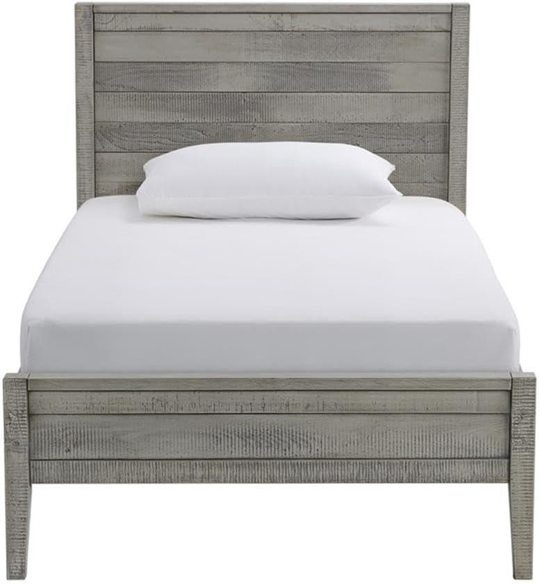 Alaterre Windsor Wood Farmhouse Industrial Bohemian Style 3 Pc Bedroom Set With Slat Twin Bed 2 Nightstands