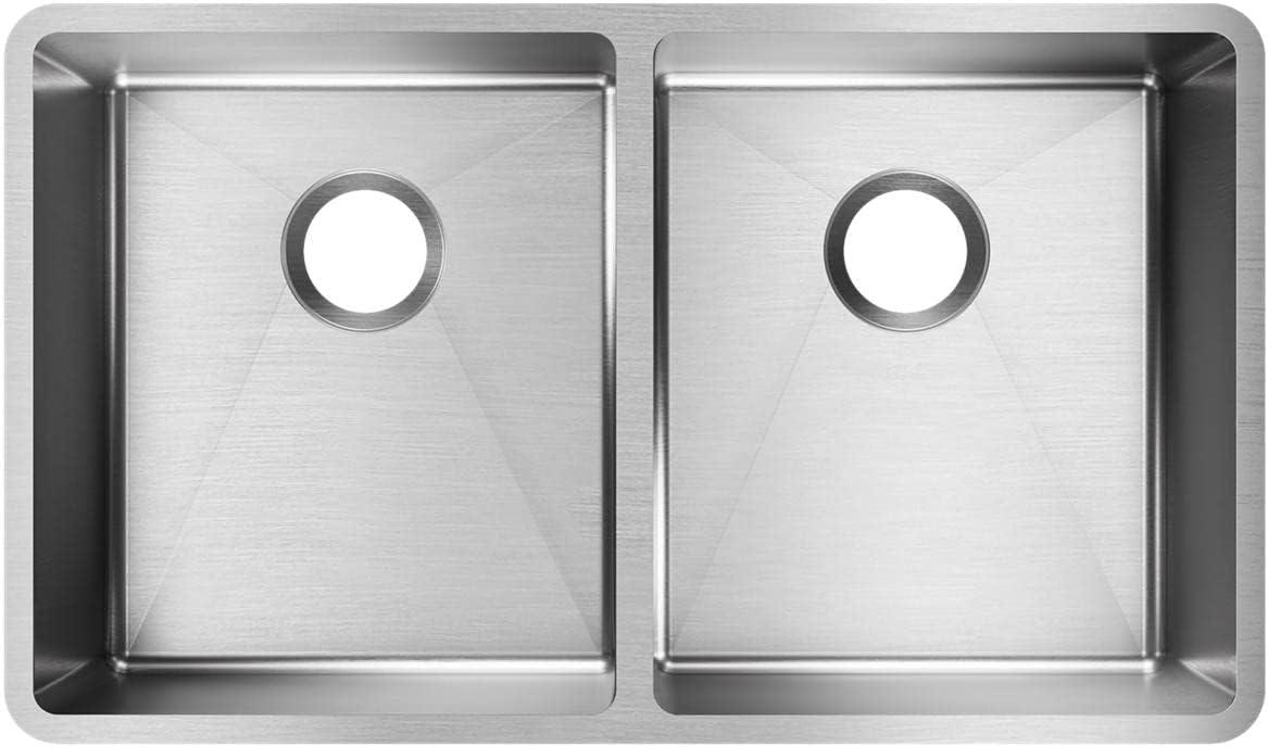 Modern Stainless Steel Double Bowl Undermount Kitchen Sink