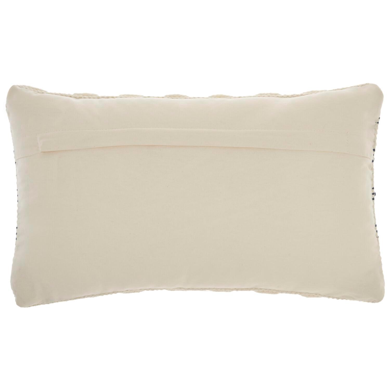 Mina Victory GC384-012020 Textured Cotton Blend Throw Pillow