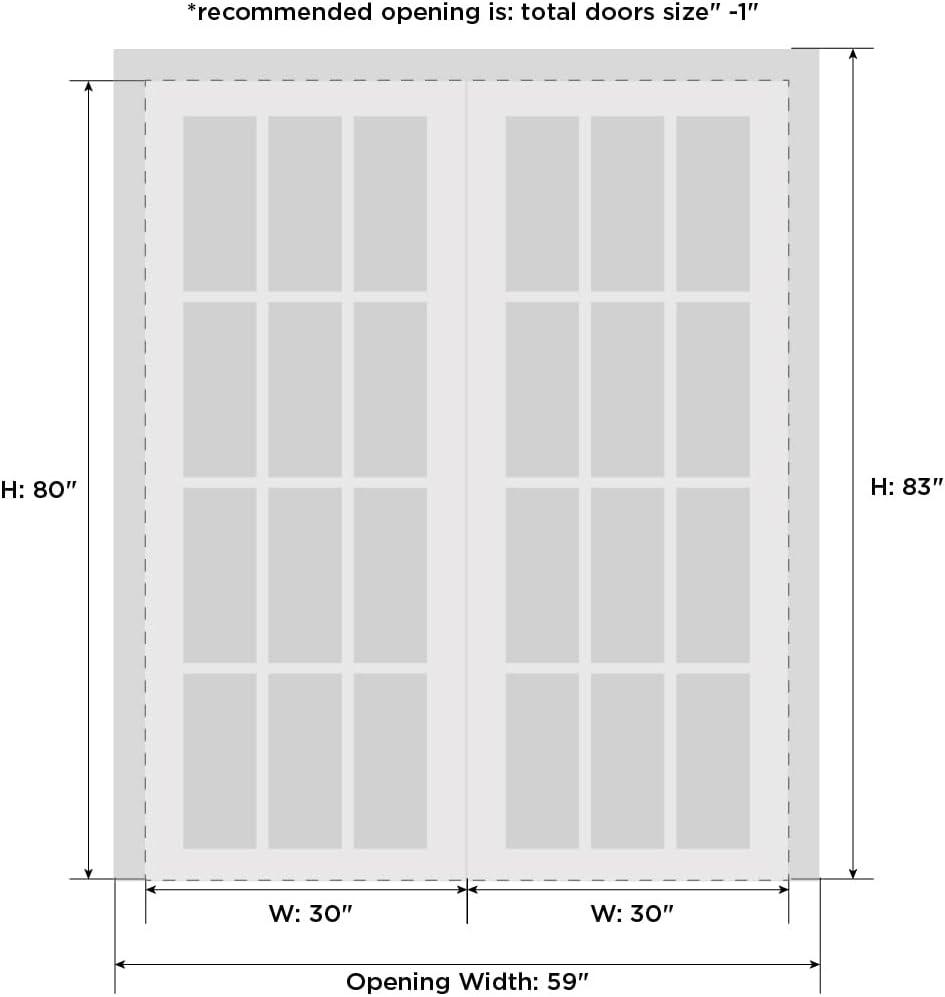 SARTODOORS Quadro Frosted Glass Sliding Closet White Doors