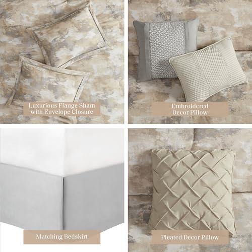 Madison Park Beacon 7 Piece Textured Cotton Blend Comforter Set (Set of 7)