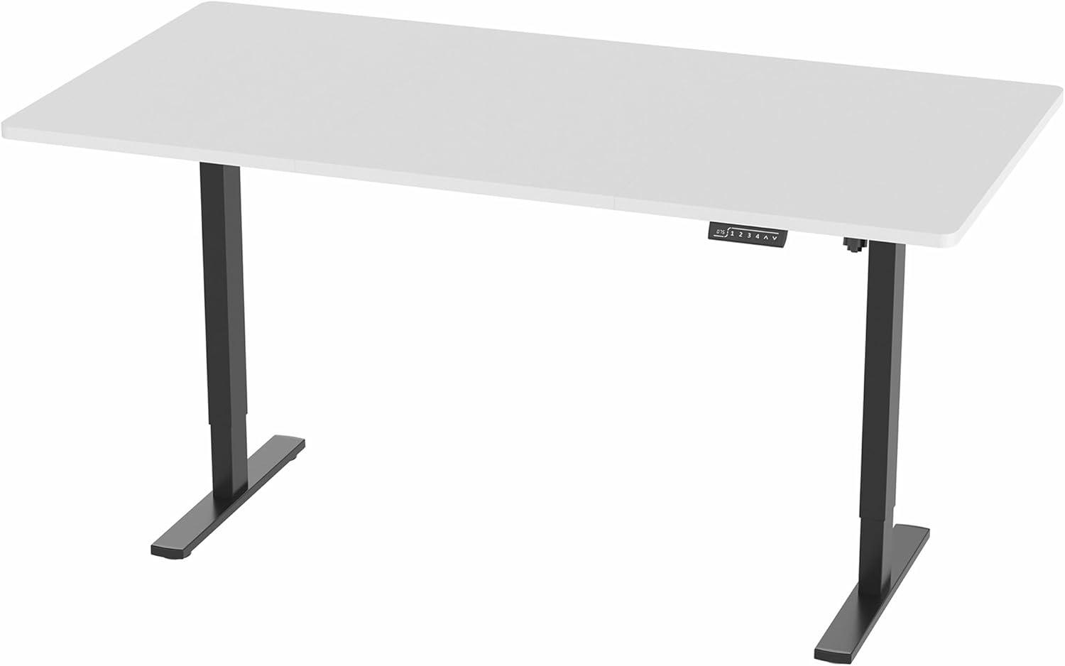 VIVO Single Motor Electric Desk with Push Button Memory Controller