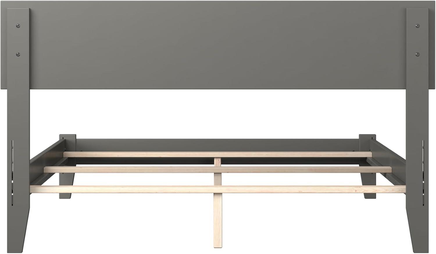 AFI Furnishings Orlando Full Traditional Bed with Open Footboard and Turbo Charger in Grey