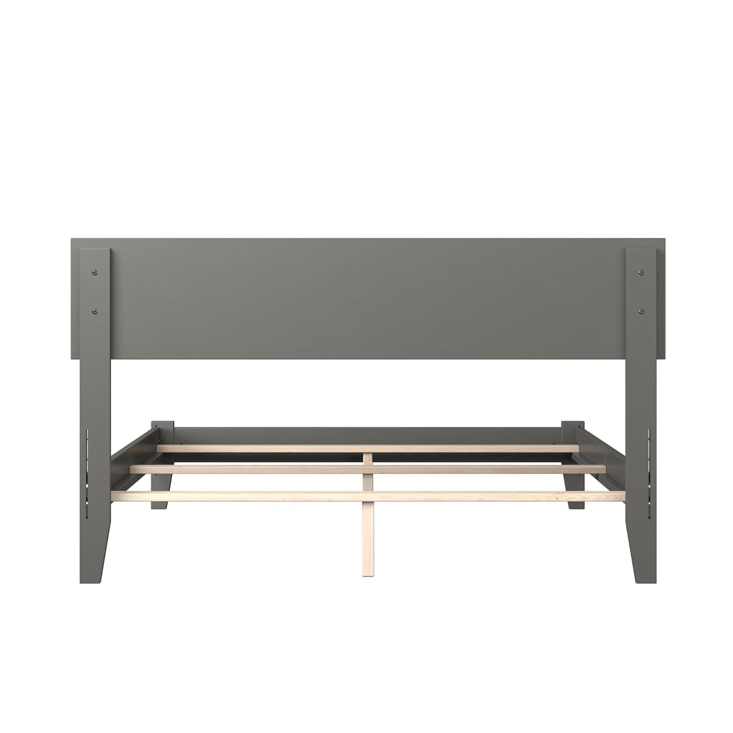 AFI Furnishings Orlando Full Traditional Bed with Open Footboard and Turbo Charger in Grey
