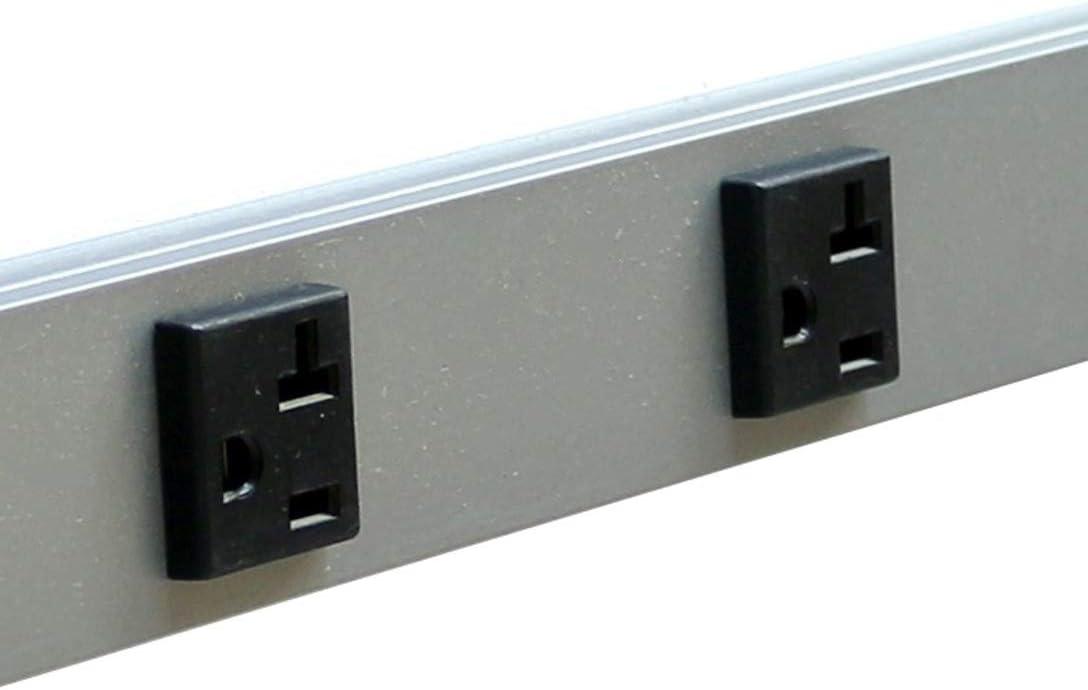 Silver 48-Inch 10-Outlet Heavy Duty Power Strip with 6-Foot Cord