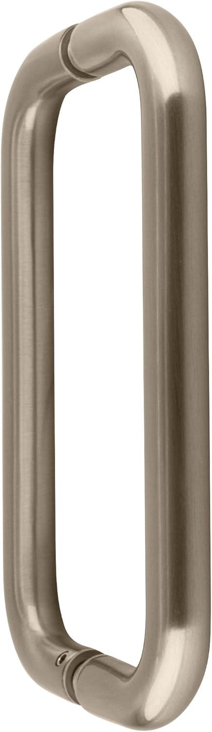 CRL SPH8BN Brushed Nickel 8" Back-to-Back Solid Brass 3/4" Diameter Pull Handles with Metal Washers