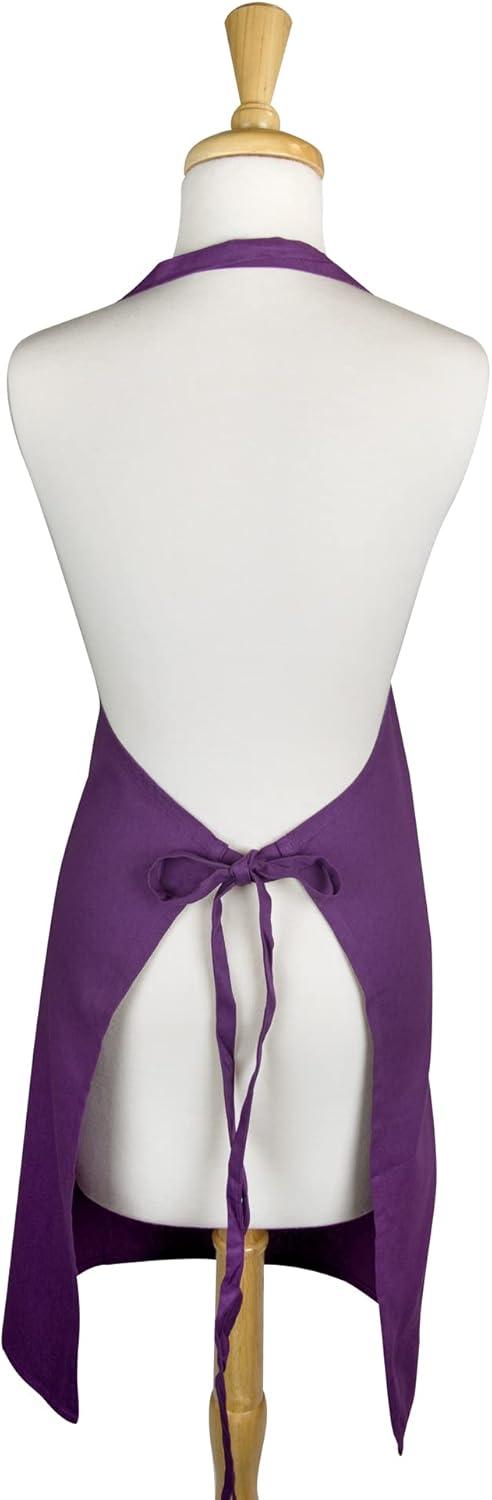DII Everyday Basic Kitchen Collection, Plus Size Apron, Eggplant