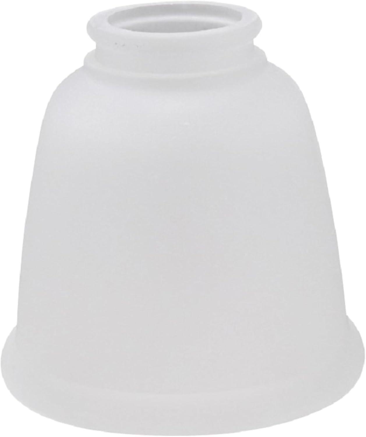 Aspen Creative 23045-4 Transitional Style Bell Shaped Frosted Replacement Glass Shade, 2-1/4" Fitter Size, 4-5/8" high x 4-5/8" diameter, 4 Pack
