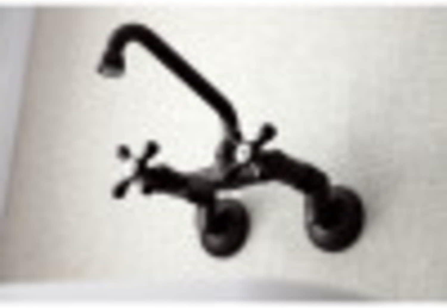 Kingston Brass Kingston Double-Handle 2-Hole Wall-Mount Bridge Kitchen Faucet