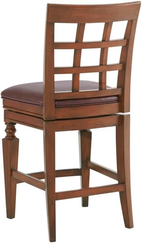 Napa Solid Rubber Wood Counter Height Swivel Stool With Back