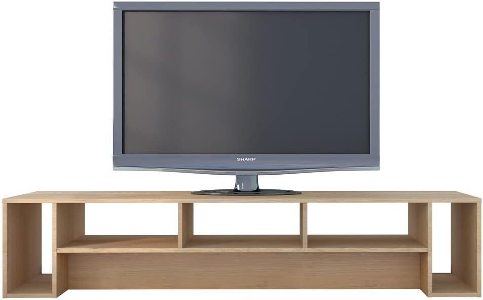 Rustik 3 Shelf TV Stand for TVs up to 80" - Nexera