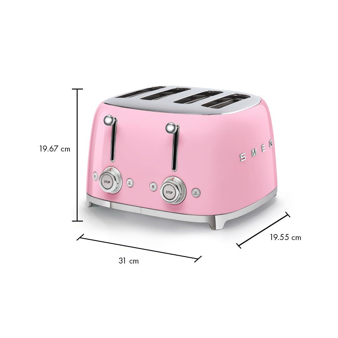 SMEG Pink 4x4-Slice Retro Toaster