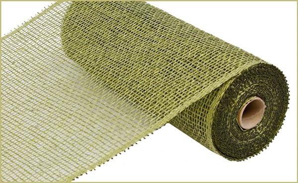 LKWLPD Decor Mesh PP Burlap Mesh 10 Inch X 10 Yards Decorative Wrapping Ribbon Poly Mesh Wrap for Home Party Christmas Decoration Olive