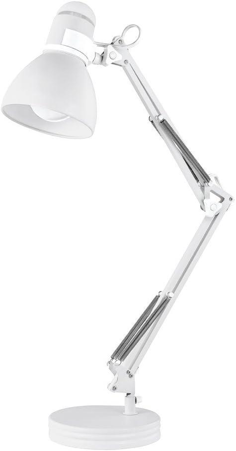 Adjustable 28" Matte White Swing Arm Kids' Desk Lamp