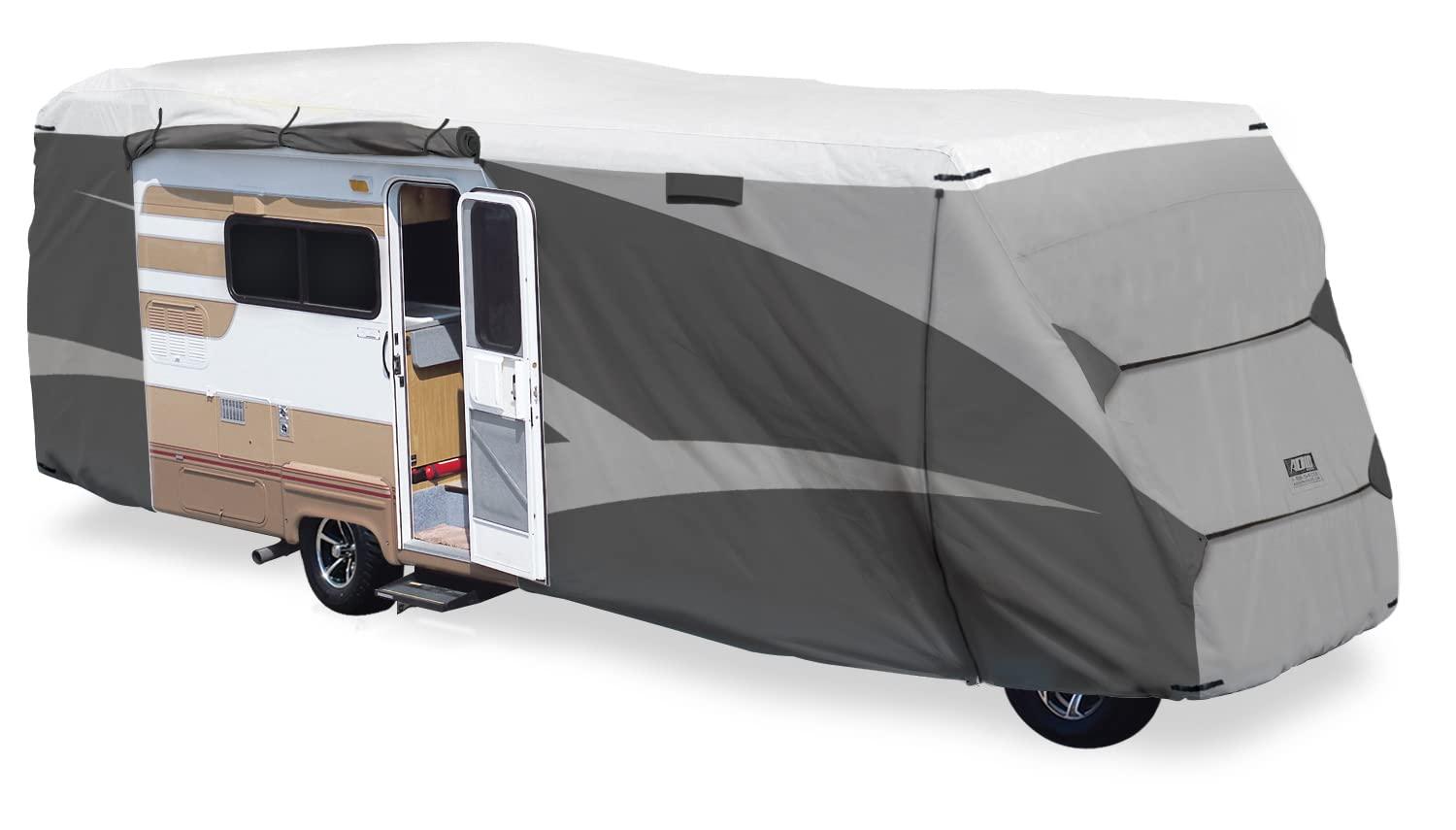 ADCO 36813 Designer Series Olefin HD Class C Motorhome Cover 23' 1" - 26' , Gray/White