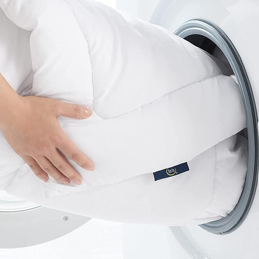 Serta ComfortSure Edredón Alternativo de Plumón, Relleno de Edredón Acolchado, Twin XL 92” x 68”, Blanco