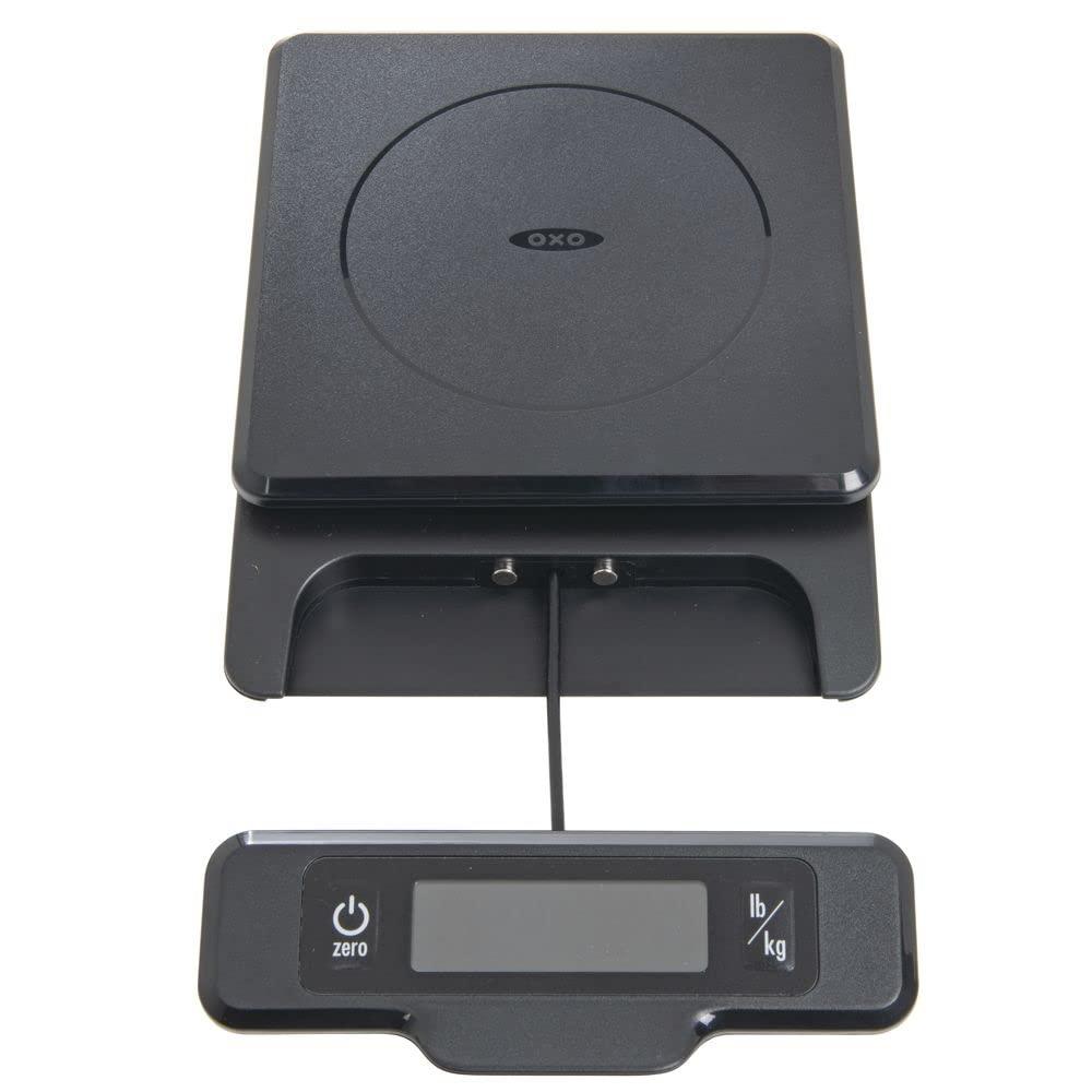 Black Digital 5-lb Food Scale with Pull-Out Display