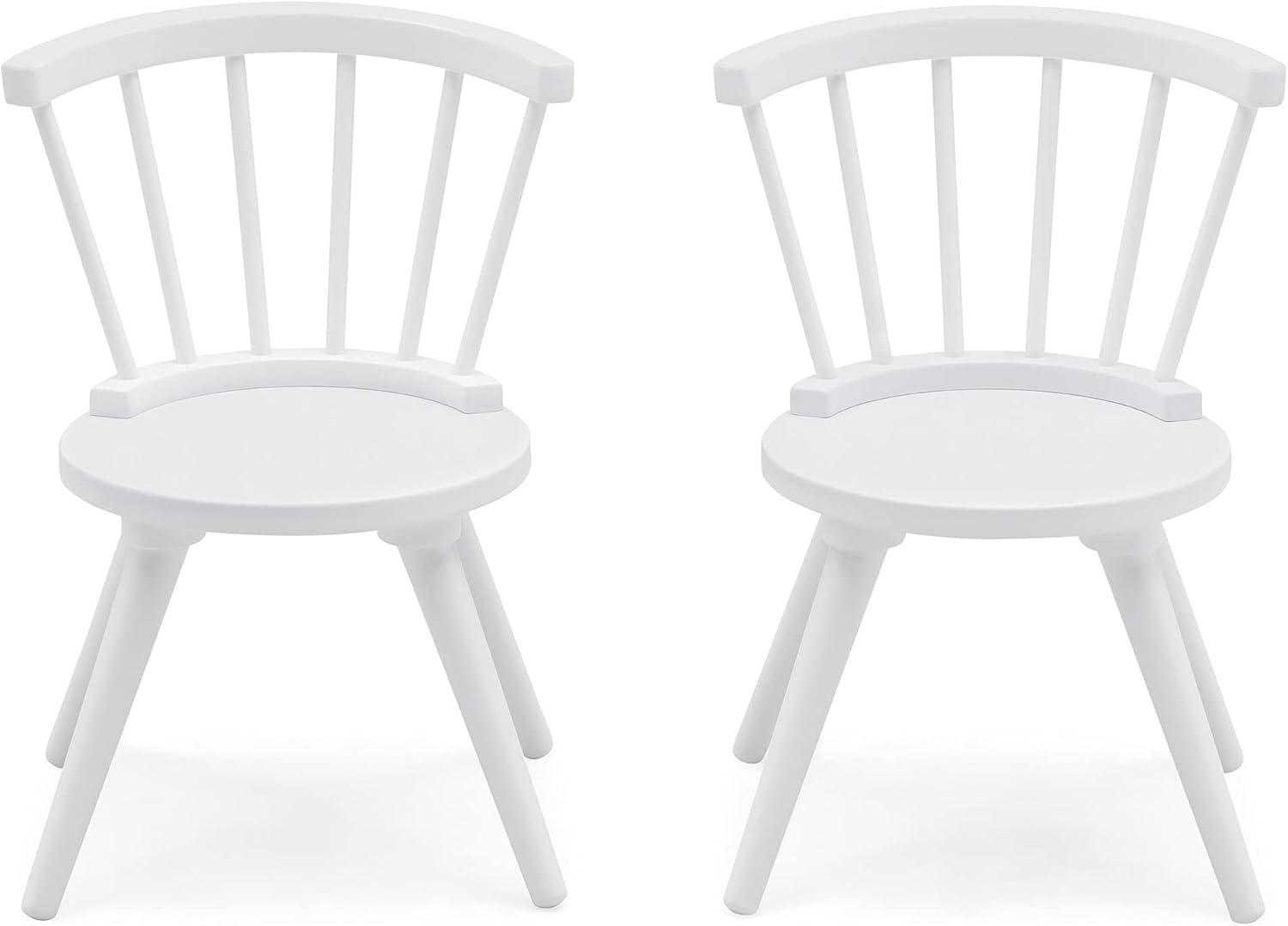 Delta Children Windsor 2-Piece Chair Set, Bianca White