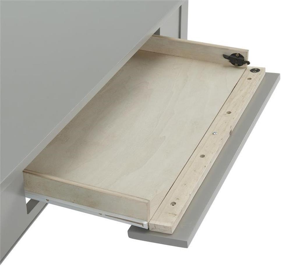 40" Shaker Cottage Desk Gray - Alaterre Furniture: Transitional Style, Pine Frame, Storage Drawer