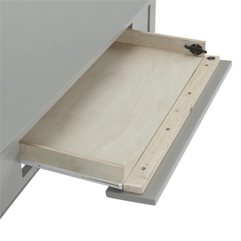 40" Shaker Cottage Desk Gray - Alaterre Furniture: Transitional Style, Pine Frame, Storage Drawer