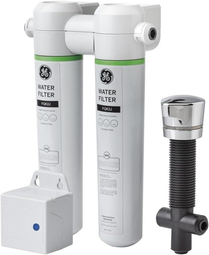 GE White Dual Stage Under Sink Water Filtration System