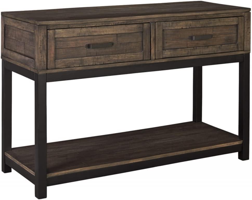 Signature Design by Ashley Johurst 2 Drawer Sofa/Console Table, Grayish Brown