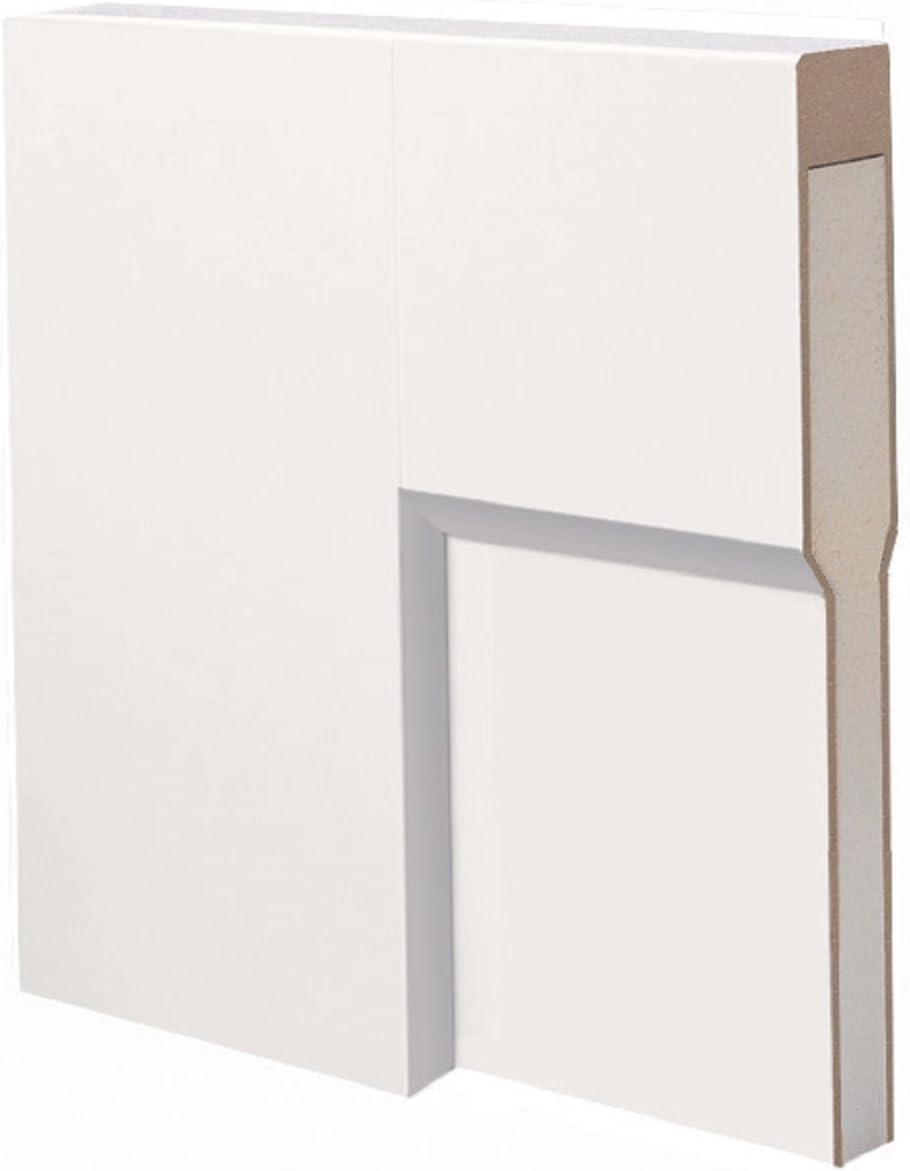 60 in. x 80 in. Smooth Craftsman Both Active Solid Core Primed Molded Composite Double Prehung Interior Door