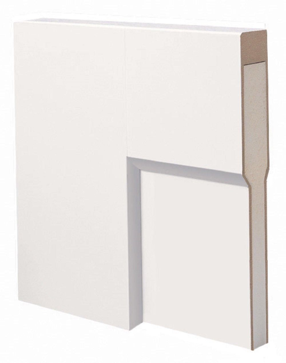 White MDF 3-Panel Prehung Interior Double Door with Satin Nickel Hinges