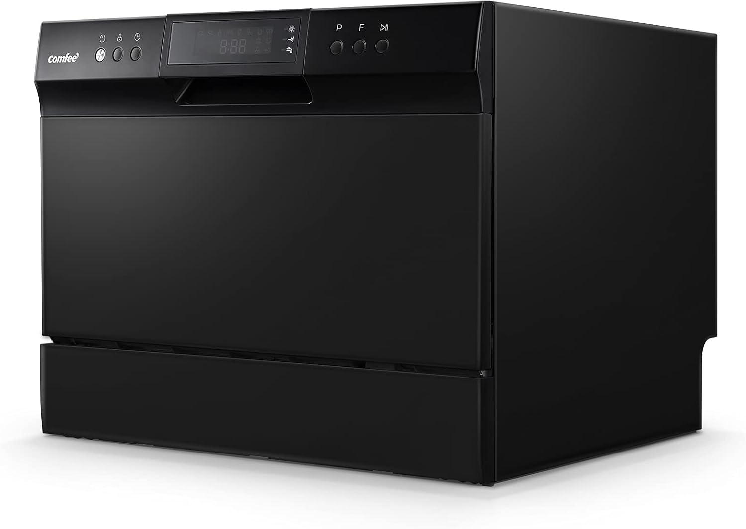 Black Stainless Steel Energy Star Countertop Dishwasher for RV