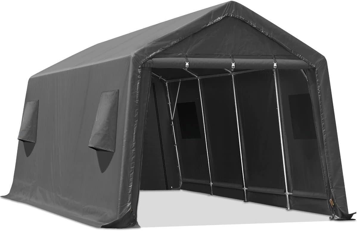 Advance Outdoor 10’ x 20’ x 87’ Gray Portable Storage Shelter