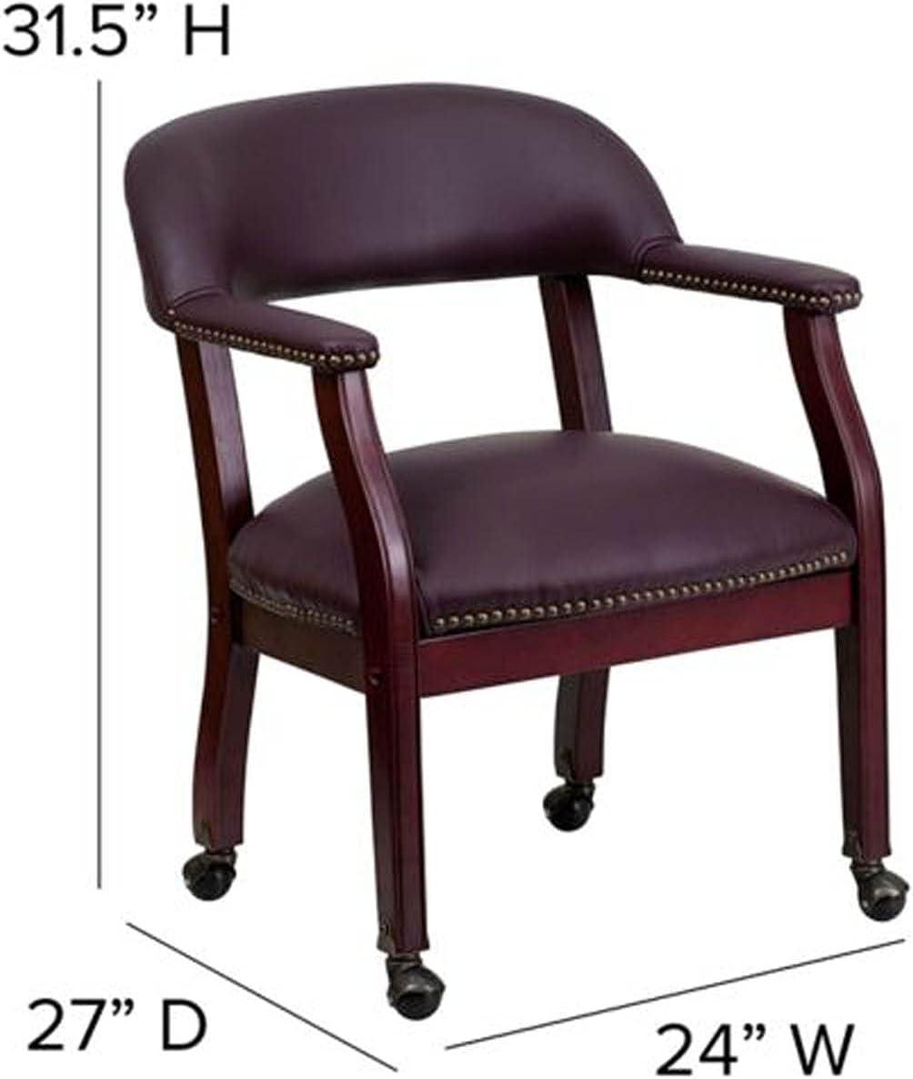 Paulson Conference Chair with Accent Nail Trim and Casters