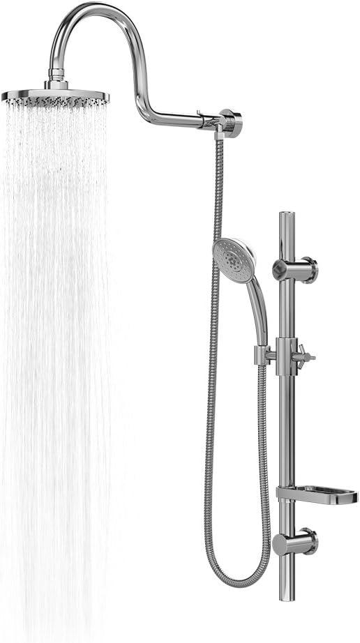 Polished Chrome Adjustable Wall Mounted Shower System