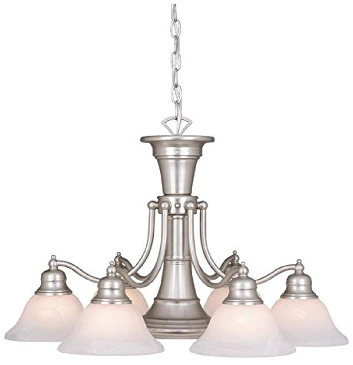 Vaxcel Standford 6 - Light Chandelier in  Brushed Nickel