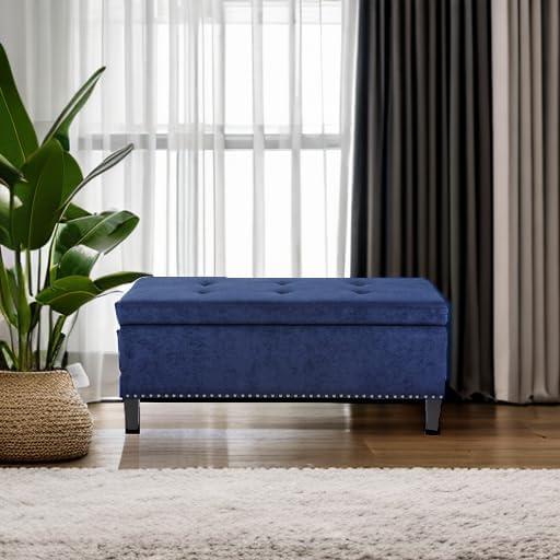 Tufted-Top Storage Ottoman