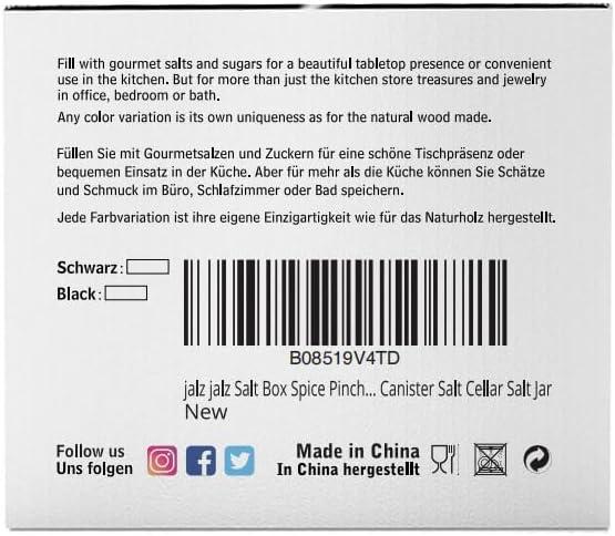 salt cellar salt box large big size salt holder white Marble Base Wood Cover Salt Box Salt Cellar with spoon Decorative Boxes Big Capacity Salt Container Spice Cellar salt and pepper keeper