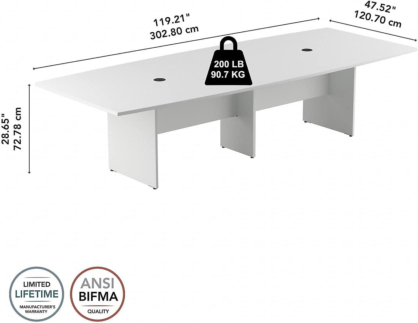 BBF 119'' Boat Shaped Conference Table