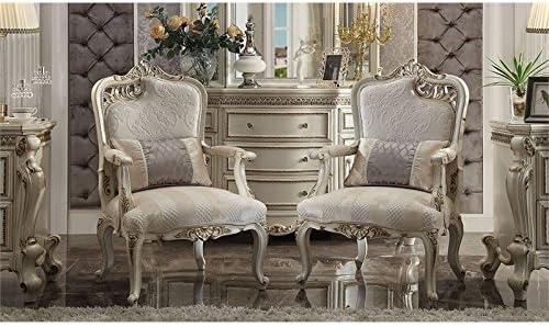 ACME Picardy Accent Chair with Pillow in Antique Pearl