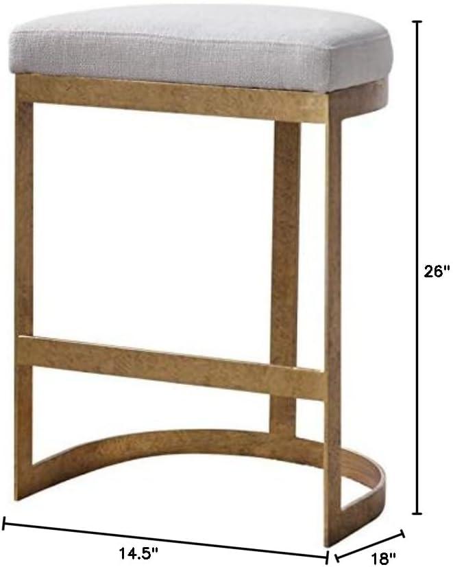 Uttermost Ivanna 26" High Half-Round Modern Gold Counter Stool