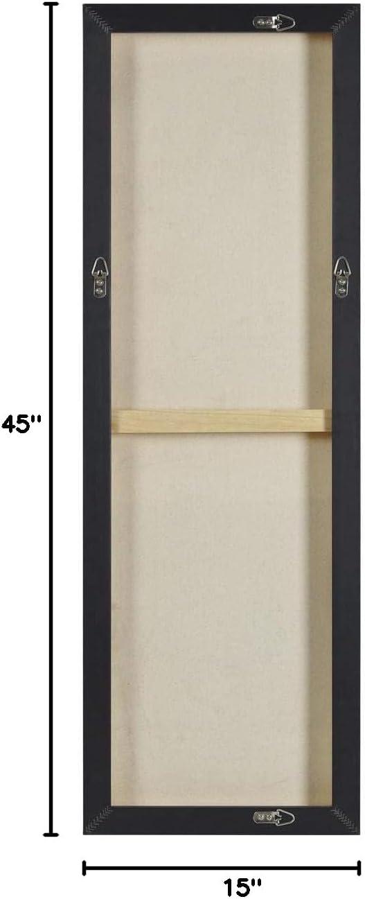 Rectangular Multicolor Hand Painted Canvas Art with Black Frame