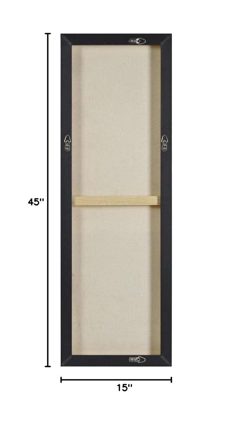 Rectangular Multicolor Hand Painted Canvas Art with Black Frame