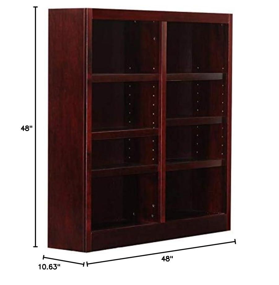 Concepts In Wood  Double Wide Bookcase- Cherry Finish 6 Shelves